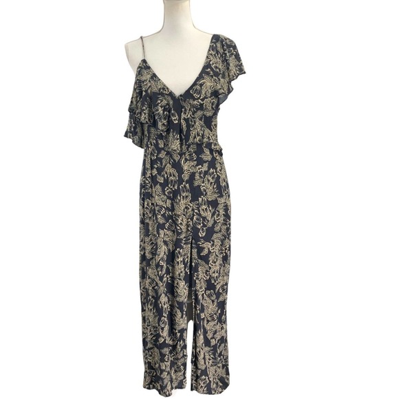 Amuse Society Womens Size Small Midnight Flower One Shoulder Maxi Dress - Picture 2 of 10